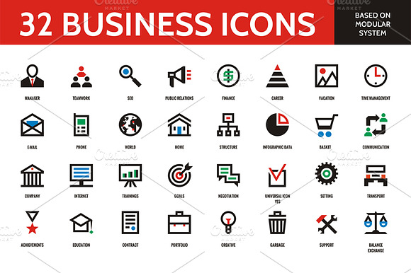 Business Icons Vector Set