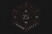 25 HEXAGON LOGOS, an Object Graphic by 2DFUNS (Thumbnail 1 of 3)