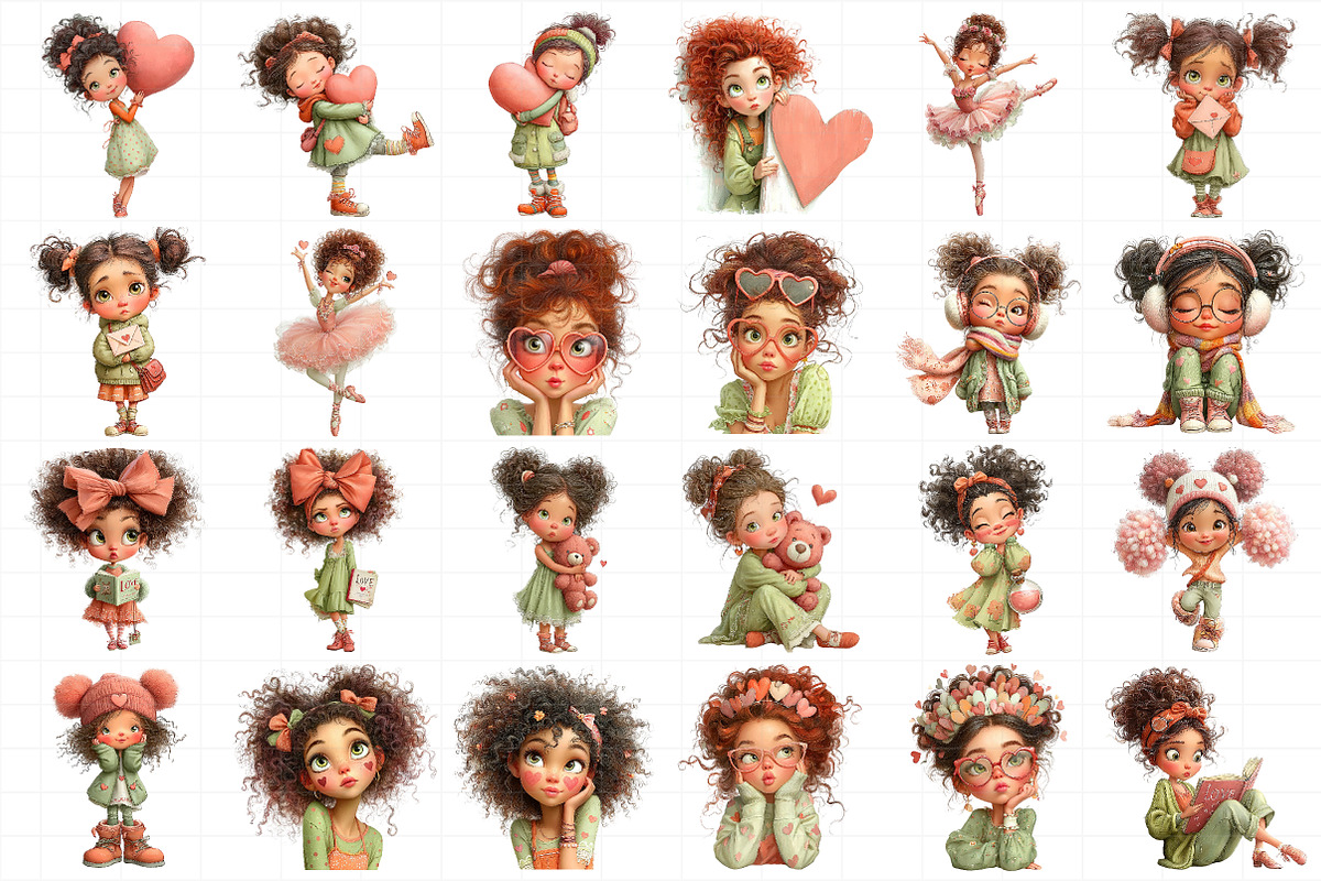 Quirky Love Girl Clipart, an Illustration by Daily.Designs (Photo 5 of 5)