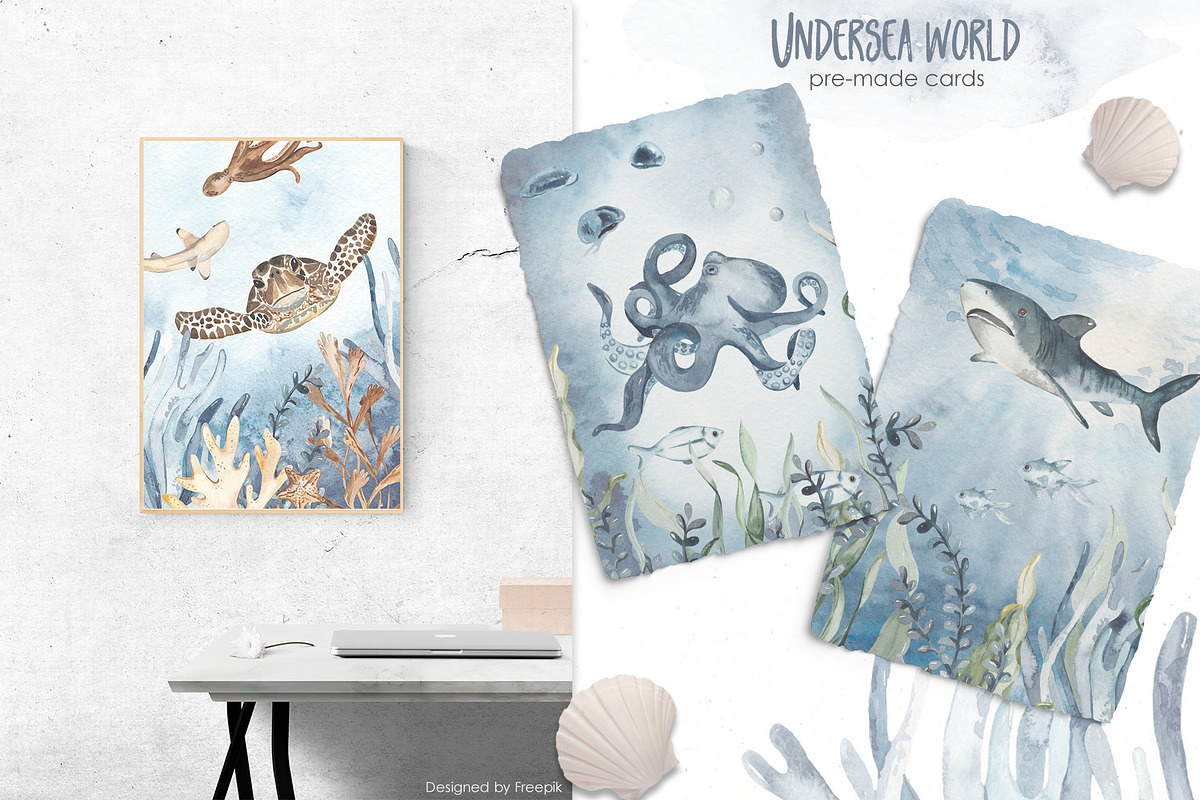 Undersea world Watercolor Part II, an Animal Illustration by Marina Ermakova (Photo 7 of 13)