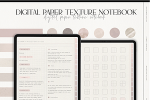 Digital Rose Paper Texture Notebook