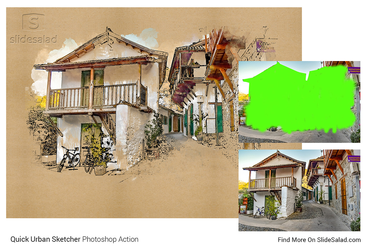 Urban Sketcher Photoshop Action, an Action Add-On by SlideSalad (Photo 14 of 31)