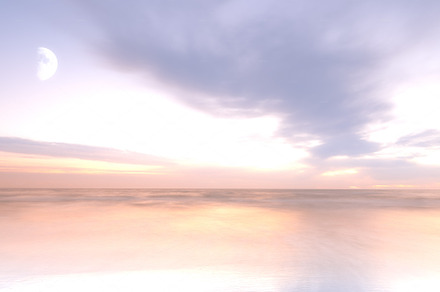 a photo of moonlight at the sea, a Photo by Peopleimages.com