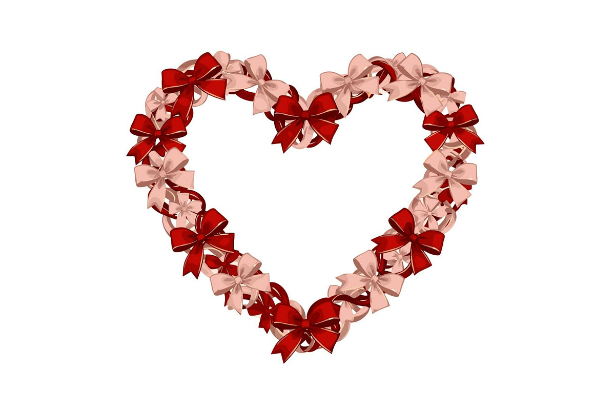 Valentine Heart Frame Bow Collection, a Person Illustration by Designer_Momina (Photo 3 of 17)