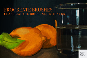 Procreate Oil Brush Set Texture