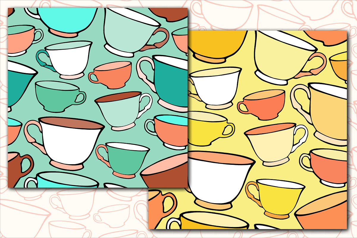 Teatime seamless patterns set, a Pattern Graphic by IreneArt illustrations (Photo 3 of 5)