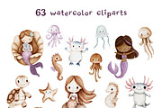 Little Sea Secrets Watercolor, an Object Graphic by NikiArts (Thumbnail 2 of 8)