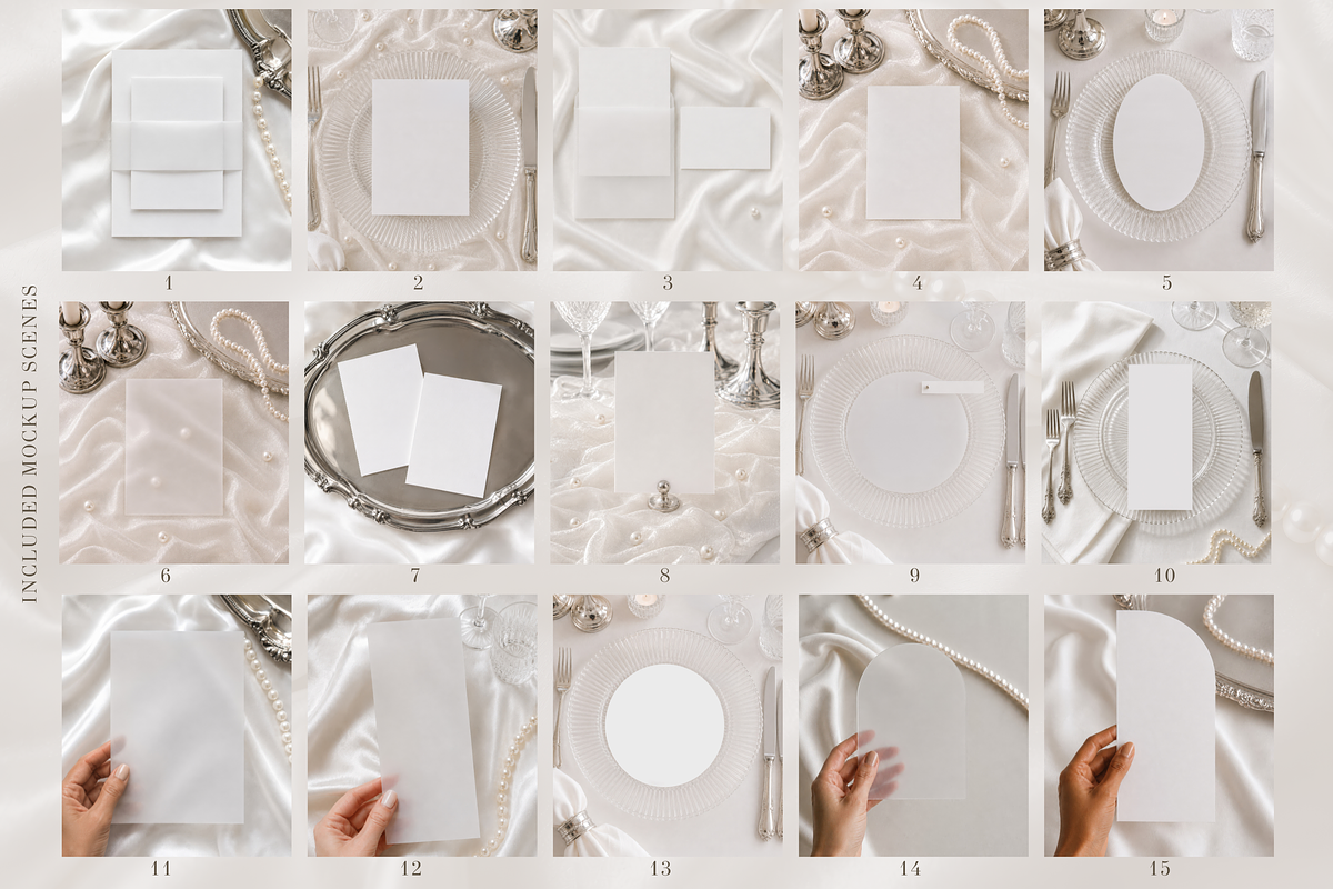Vellum Stationery Mockup Bundle, an Advertising Mockup by Serenefeeling (Photo 3 of 12)