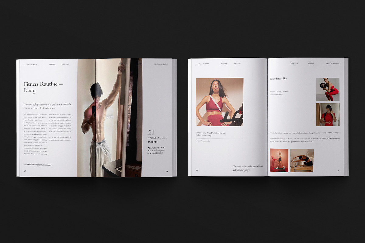 Lifestyle Magazine Template, a Magazine Template by ElvinPrint (Photo 13 of 19)