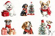 Christmas Dog Clipart, an Illustration by OK Design (Thumbnail 3 of 5)