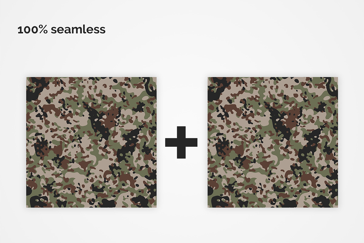German Flecktarn Camouflage Patterns, a Pattern Graphic by 3Y_Design (Photo 3 of 5)