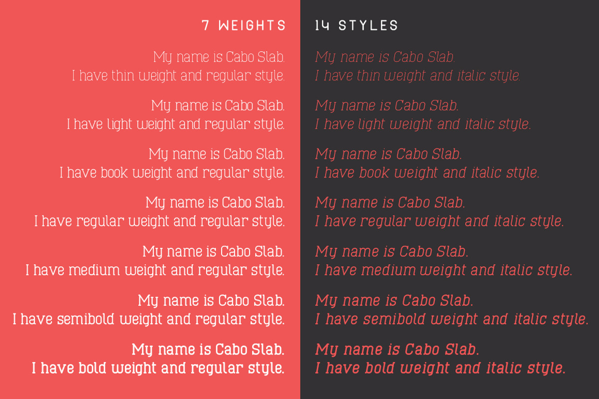 Cabo Slab Font Family preview 5