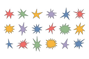 Irregular star shape icons