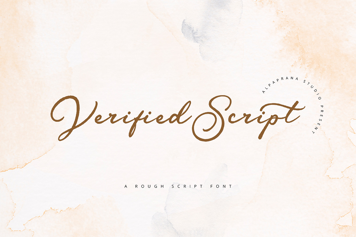 Verified Script - Rough Script Font, a Script Font by Alpaprana (Photo 1 of 16)