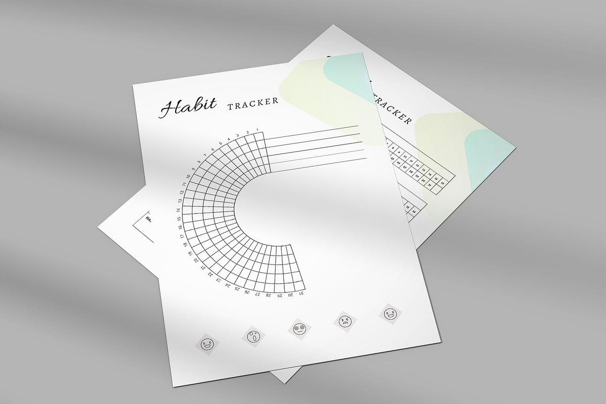 Canva Habit Tracker Bundle Pack, a Stationery Template by Design Zone