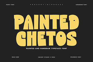 Painted Chetos - Paint Font, a Sans Serif Font by Iqsiart Studio