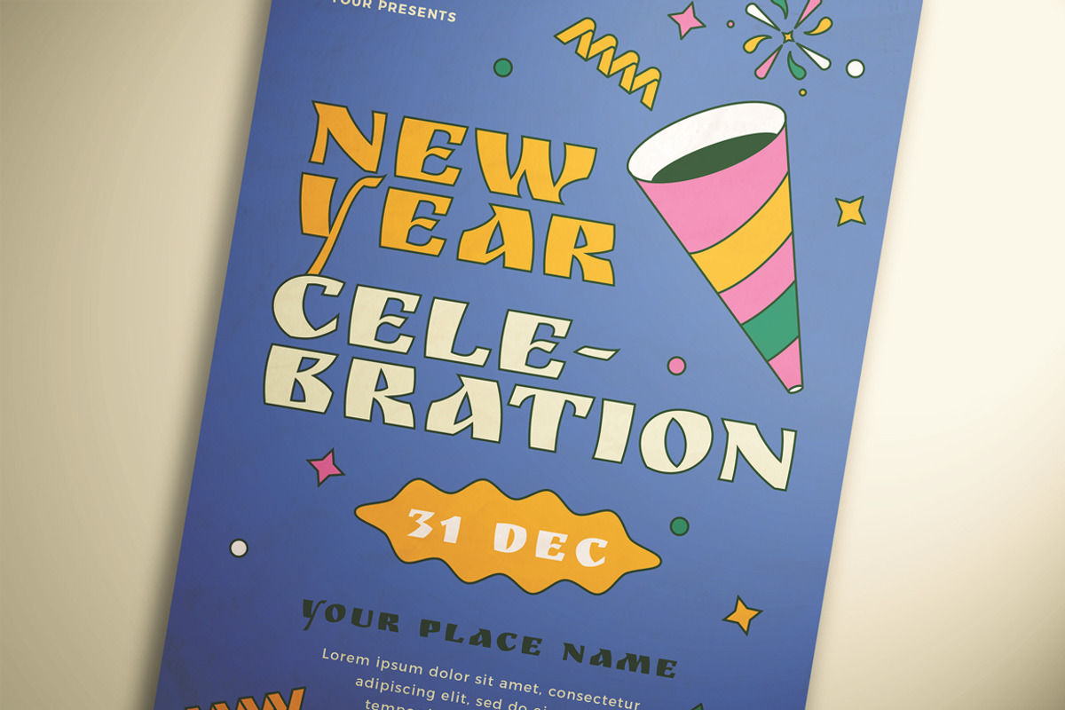 New Year Celebration Flyer, a Flyer Template by KMZVR.Lab (Photo 3 of 6)