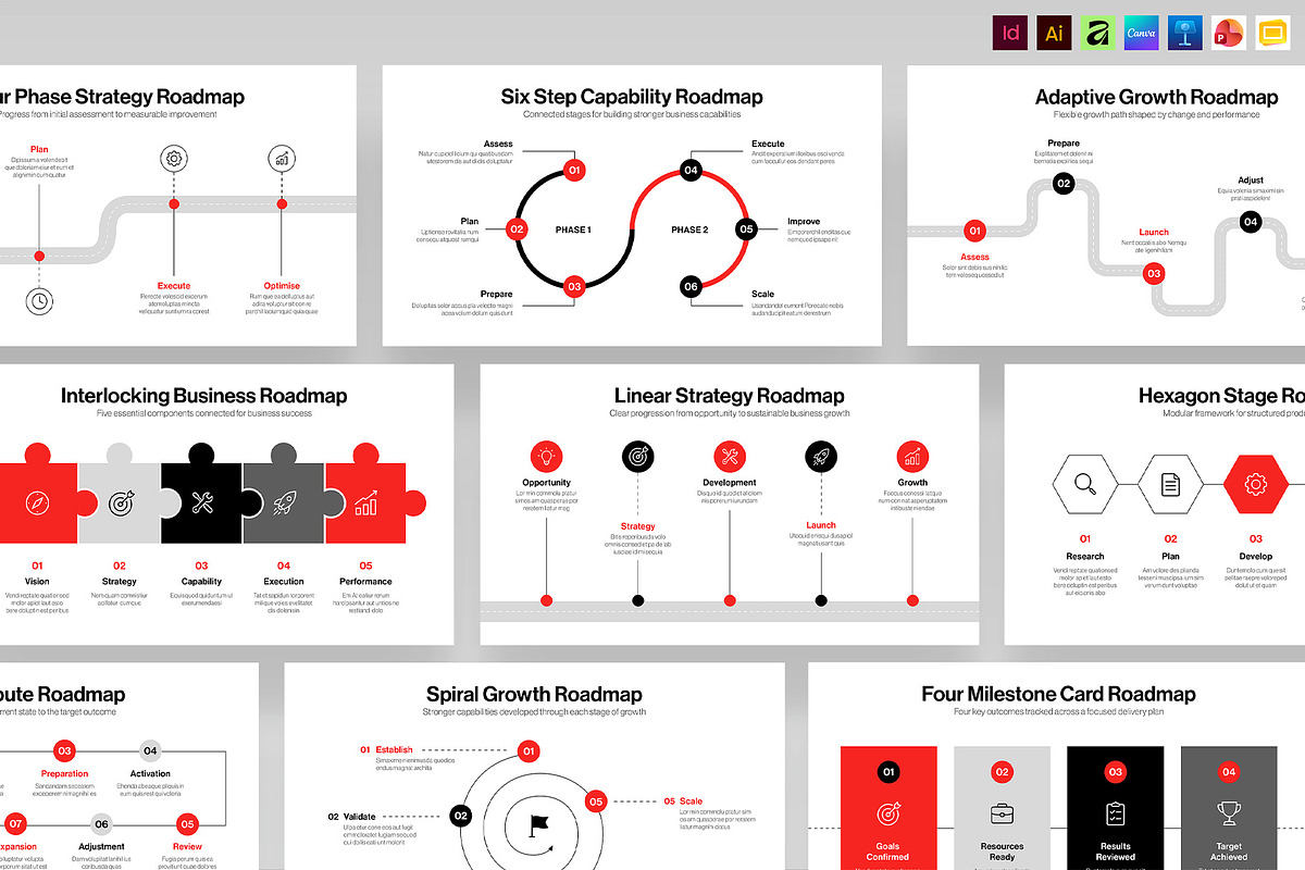 Roadmap Timeline Infographic Present, a Presentation Template by BrandPacks (Photo 1 of 7)