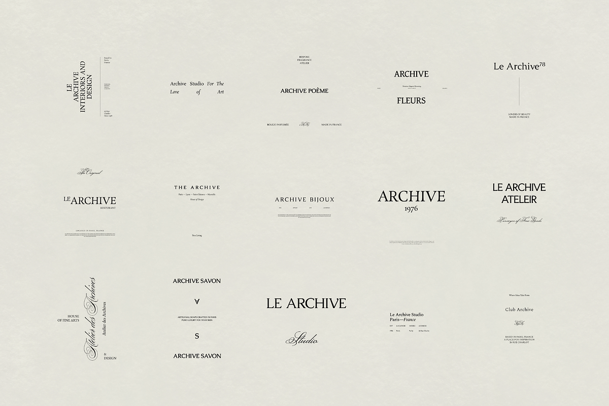 LE ARCHIVE | Logo Collection, a Branding & Logo Template by Duet Atelier (Photo 7 of 13)