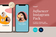 Influencer Instagram Pack | PS CANVA, a Social Media Template by Visuel Colonie® (Thumbnail 1 of 16)
