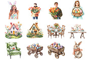 Sunny Easter Day Clipart, an Illustration by Design Market (Thumbnail 2 of 4)