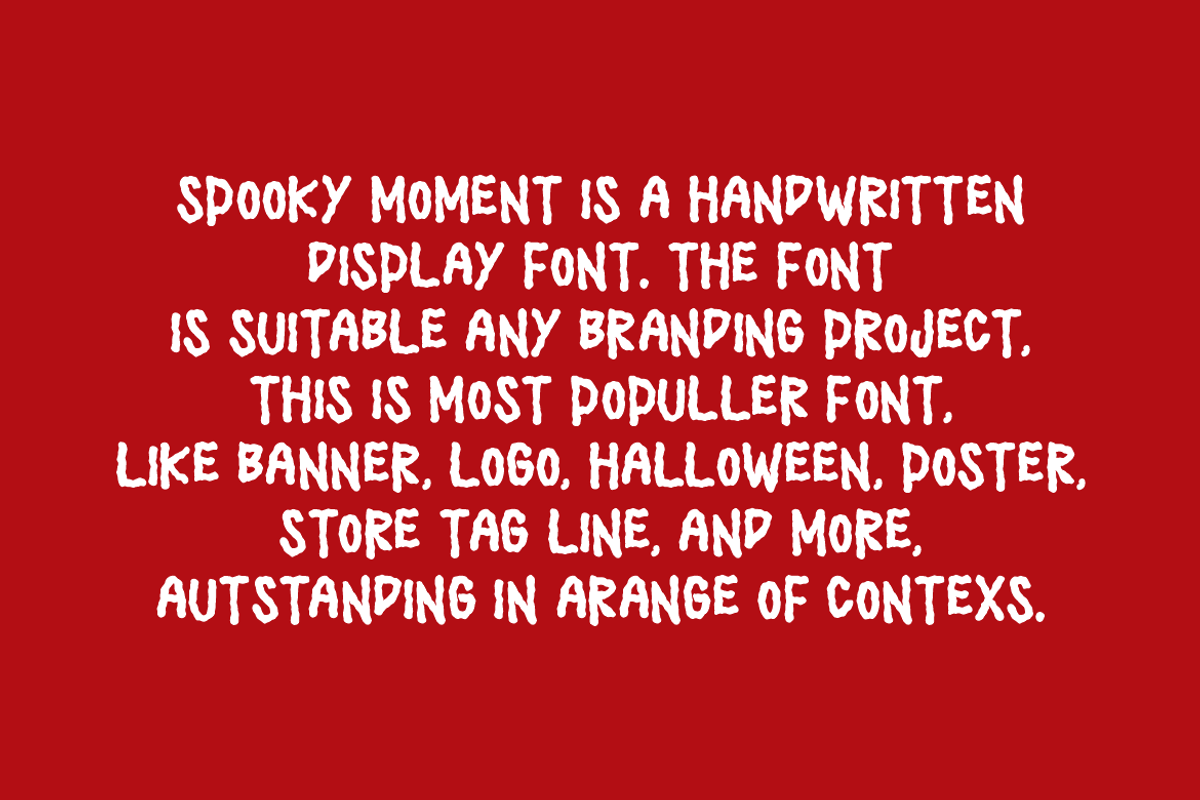 Spooky Moment - Halloween Font, a Handwritten Font by QR Design Studio (Photo 4 of 7)