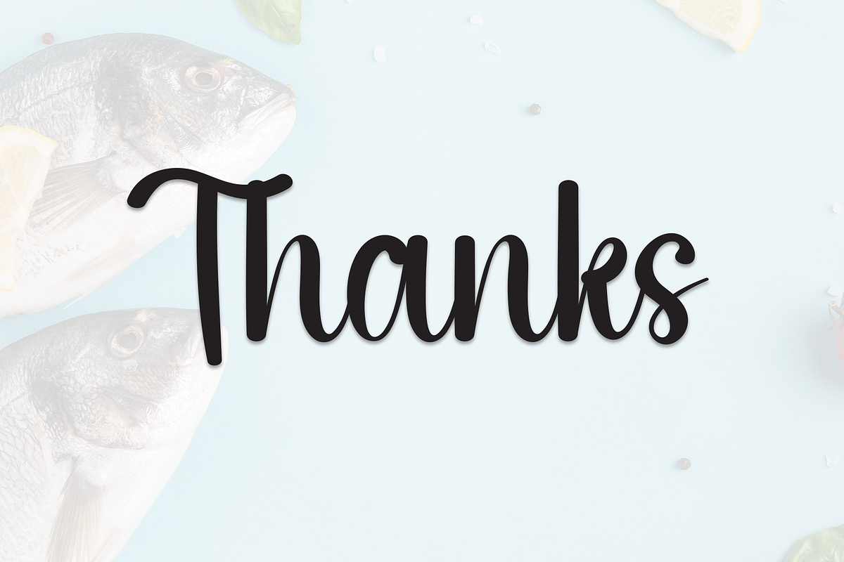 Fresh Fish | Script Font, a Handwritten Font by Scratchones (Photo 9 of 9)