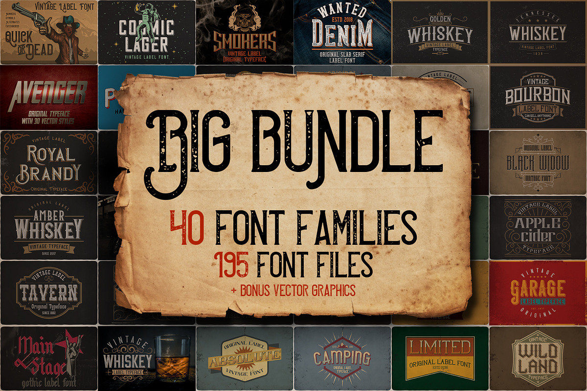 Vintage Fonts Bundle