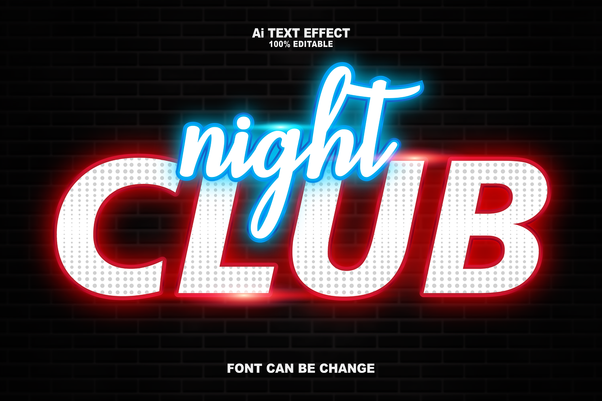 Night Club Text Effects Style., a Brushes & More by ModalTampang
