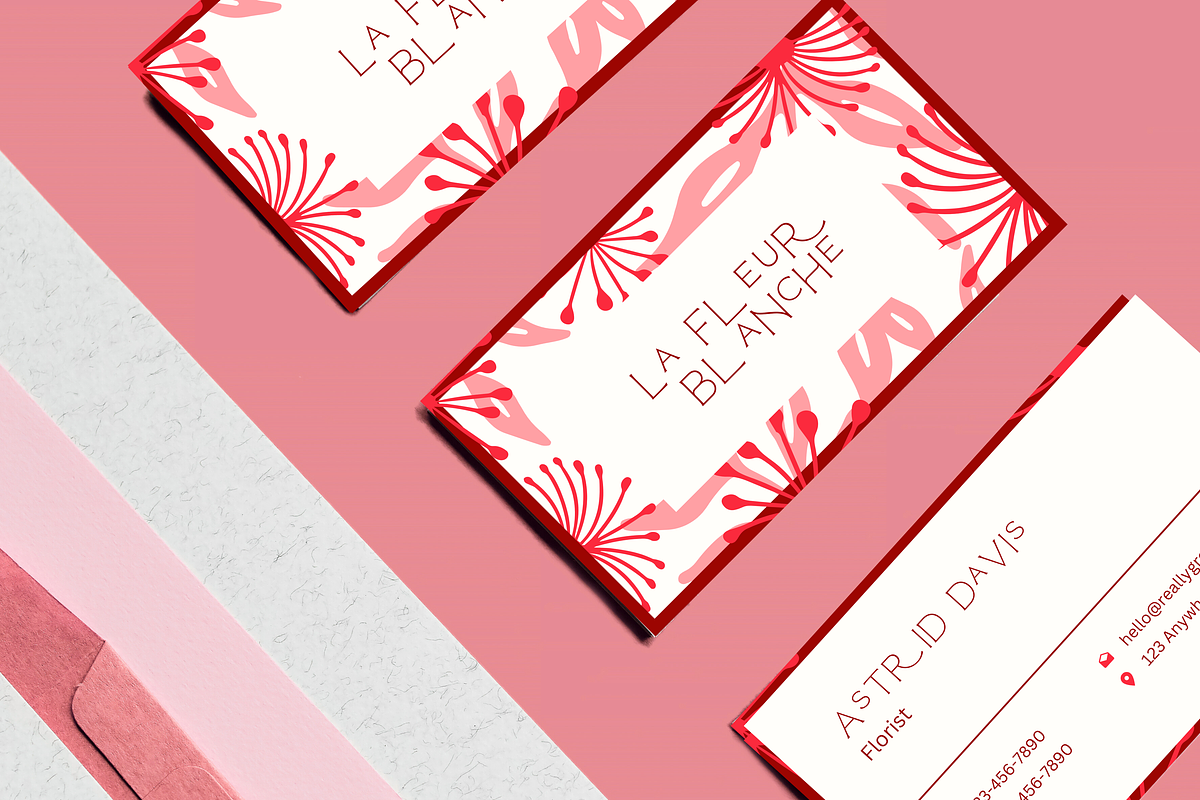 Floral Business Card Template Canva, a Business Card Template by LePosey Studio (Photo 4 of 7)