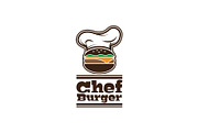 Chef Burger Logo, a Branding & Logo Template by ashenterprise (Thumbnail 1 of 2)