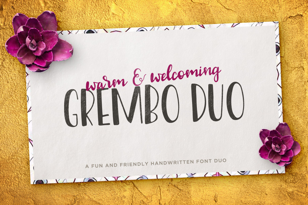 Grembo Font Duo, a Script Font by Design Panoply (Photo 1 of 8)