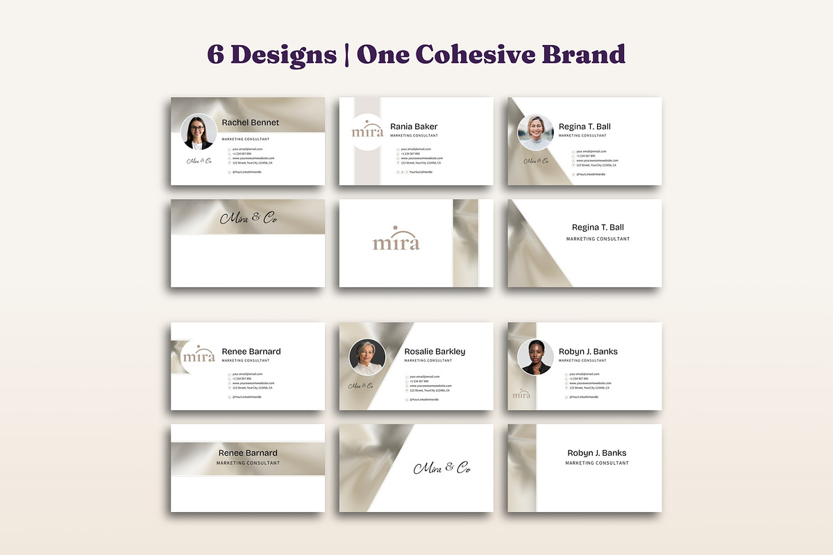 Business Card Templates 6 Designs, a Business Card Template by B2 Studio (Photo 3 of 18)