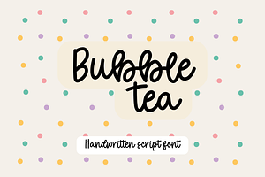 Bubble Tea, Bouncy Font