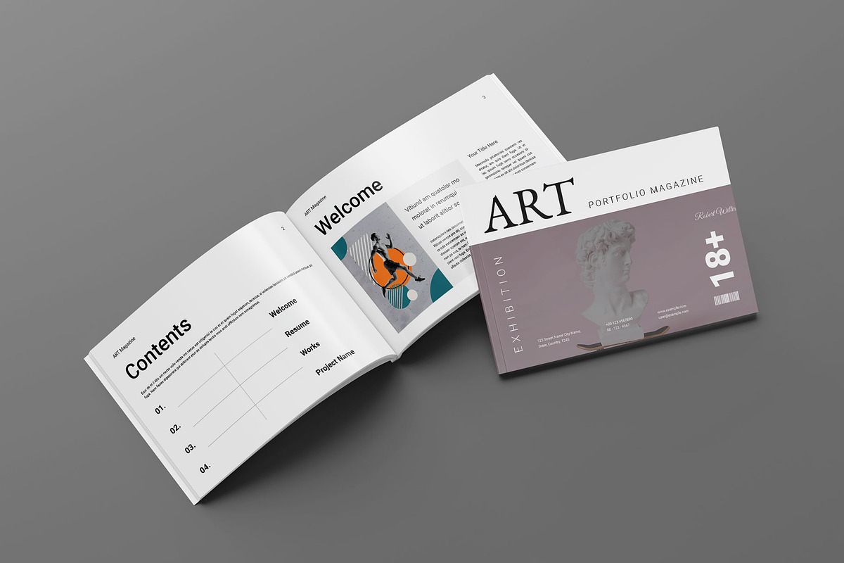 Art Exhibition Magazine Landscape, a Magazine Template by Seeing-art (Photo 2 of 10)