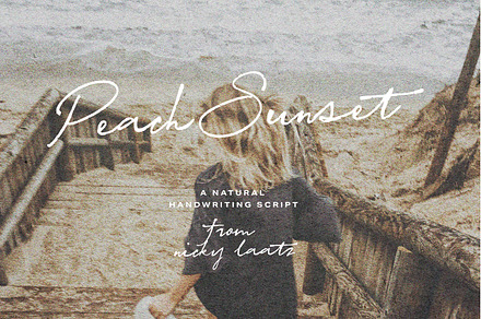 Peach Sunset Script, a Handwritten Font by Nicky Laatz