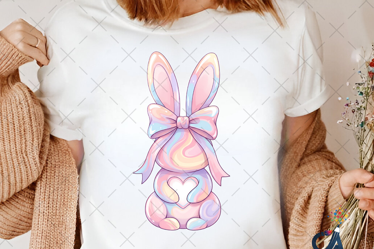 Colorful Bunny Easter Coquette PNG, an Illustration by Creative Art (Photo 3 of 6)