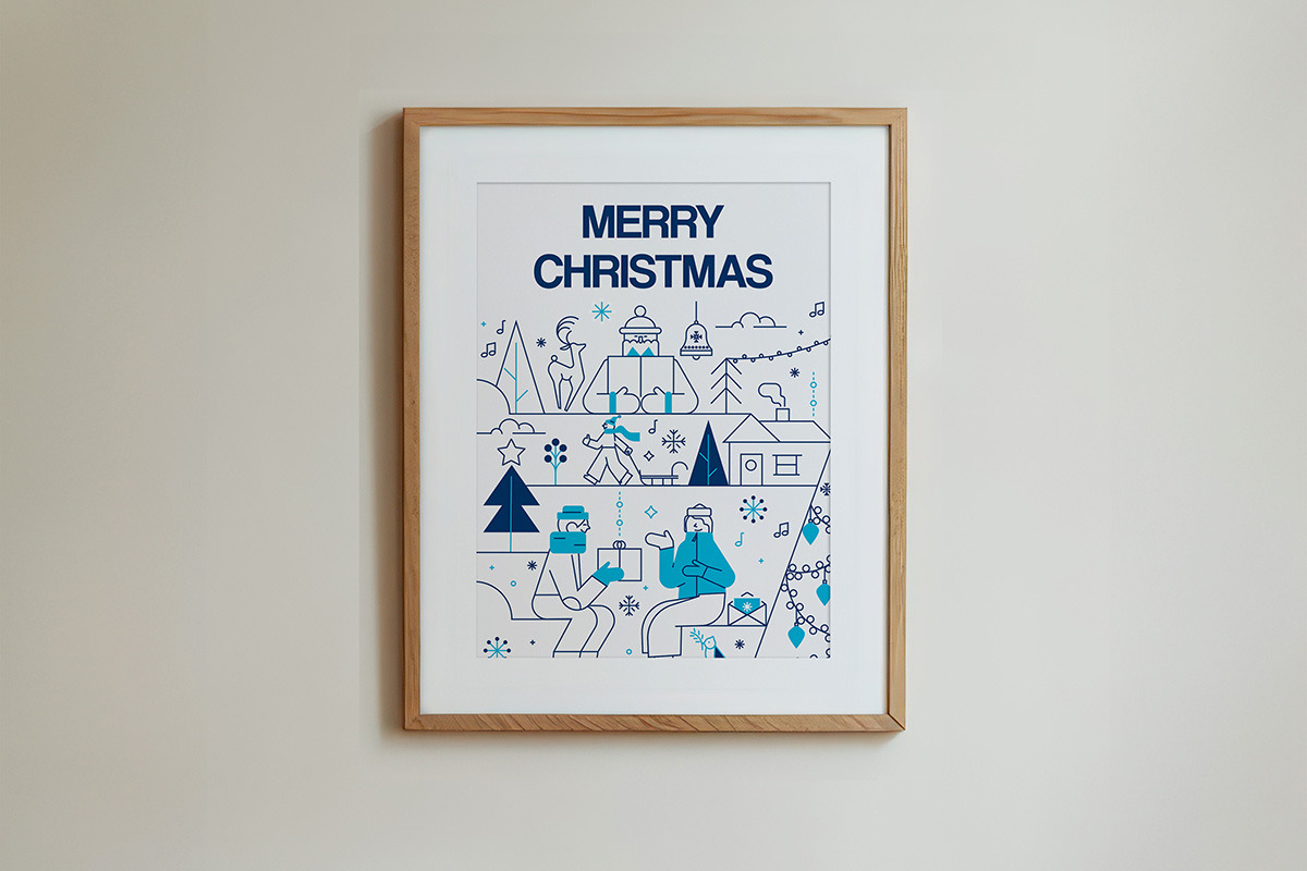 Flat Line Christmas Illustration Set, a Seasonal Illustration by Creative Graphics (Photo 5 of 12)