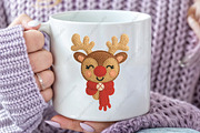 Christmas Patchwork Reindeer PNG, an Icon by CraftArtStudio (Thumbnail 2 of 4)