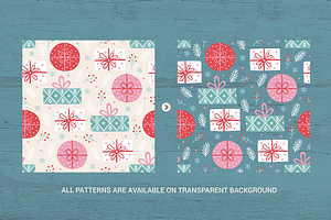 12 Christmas Seamless Patterns