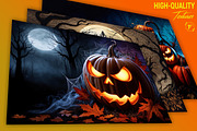 Creepy Halloween Pumpkin Wallpaper, a Background Graphic by Forhadx5 (Thumbnail 2 of 8)