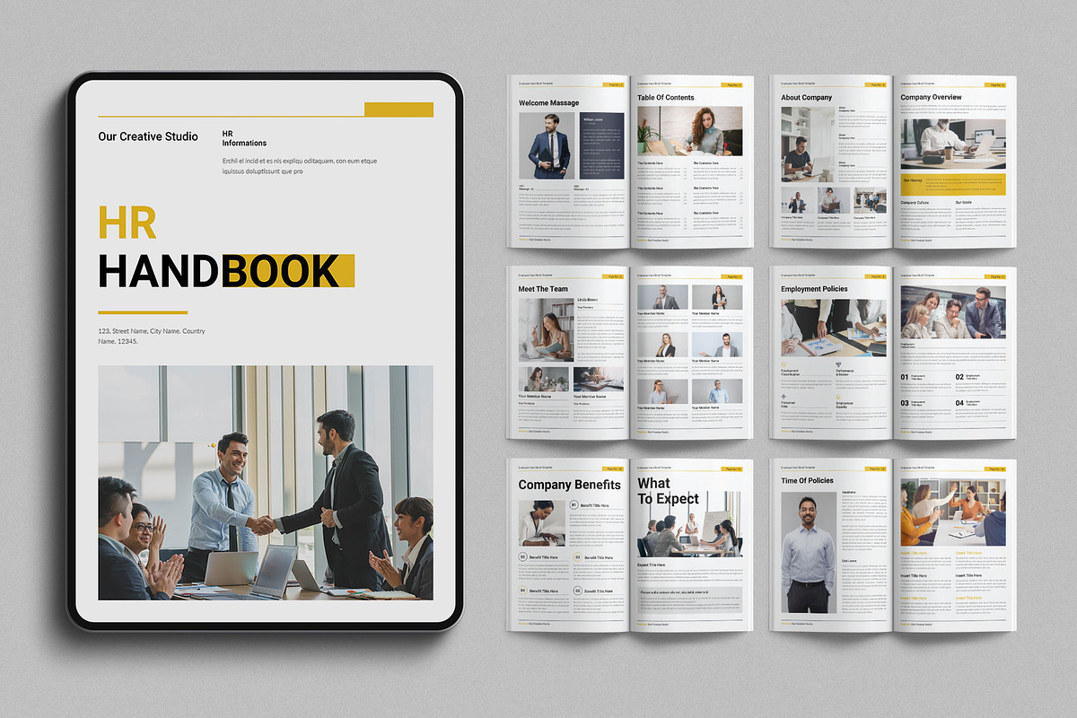 Digital Employee Handbook Template, a Magazine Template by TemplatesForest