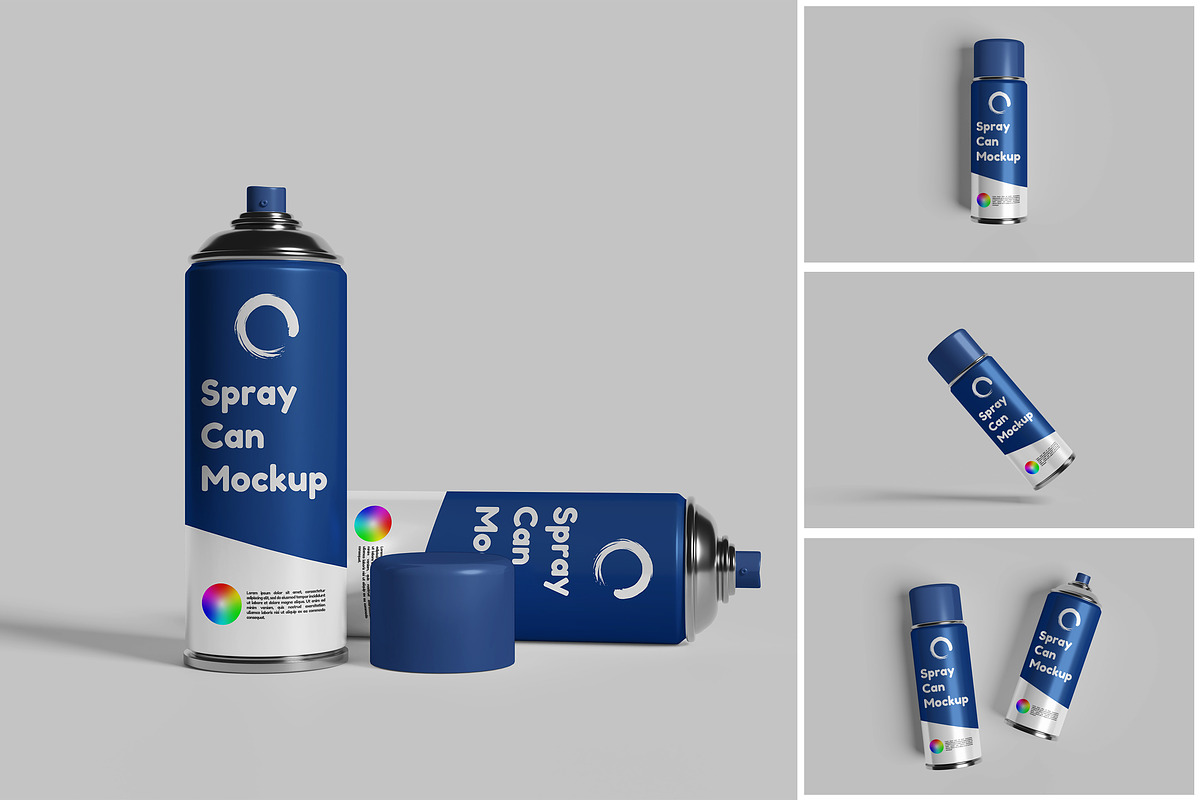 Spray Can Mockup, a Product Mockup by MrLetters (Photo 1 of 5)