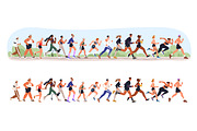 People jogging, running, doing sport, a Sport Illustration by Good Studio (Thumbnail 2 of 8)