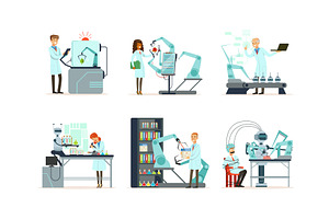 Scientists Working in Laboratory, a Person Illustration by TopVectors