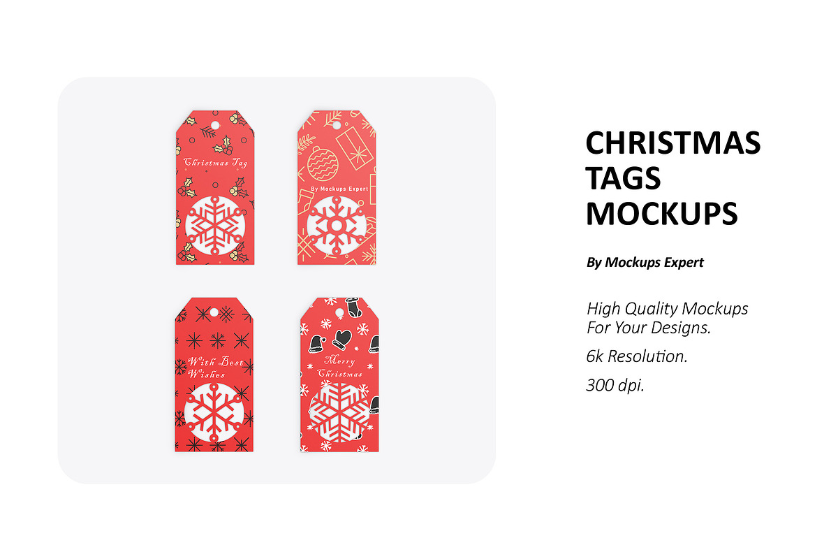 Christmas Tags Mockup, an Advertising Mockup by Mockups Expert (Photo 2 of 2)