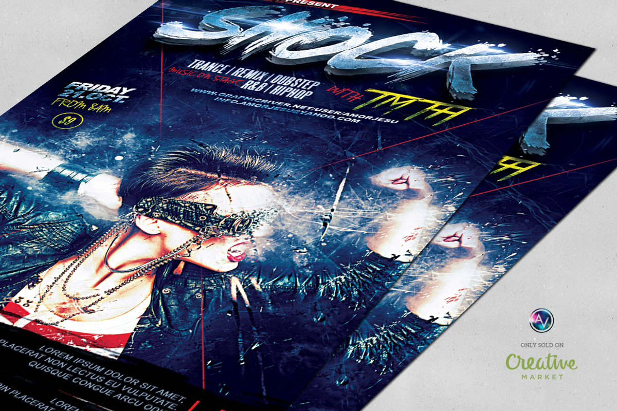 Shock Flyer Template, a Flyer Template by Amorjesu.com (Photo 4 of 4)