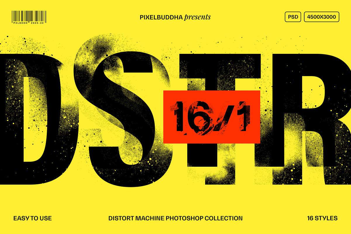 Distort Machine Effects Collection, a Layer Style Add-On by pixelbuddha.net (Photo 1 of 9)
