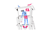Lifeguard rescue people on water set, an Illustration by PaperTrident (Thumbnail 3 of 15)
