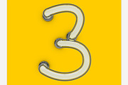 Neon tube font, an Object Graphic by 3D Graphics Shop (Thumbnail 22 of 38)